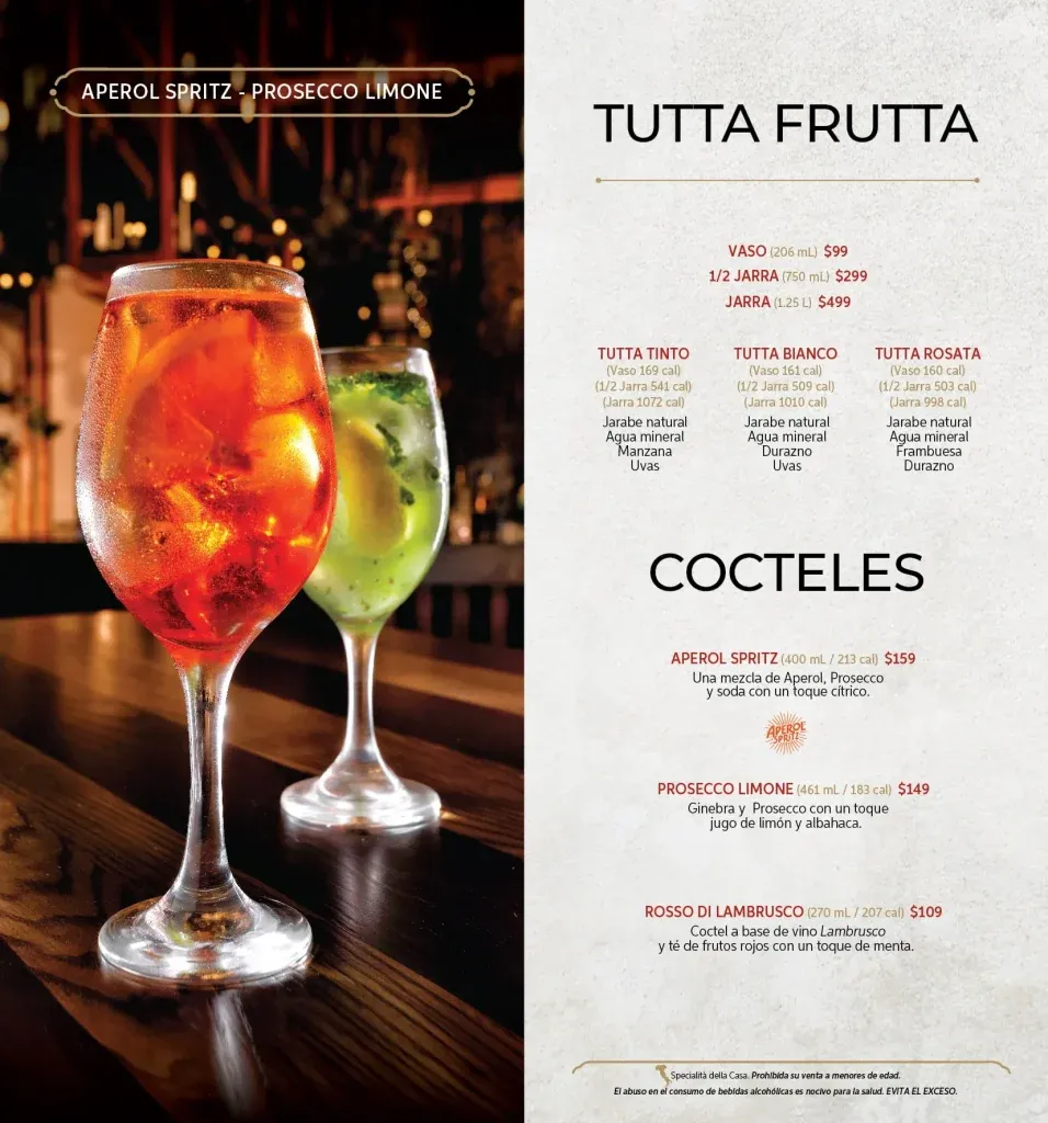 Italiannis-Menu-Bebidas
