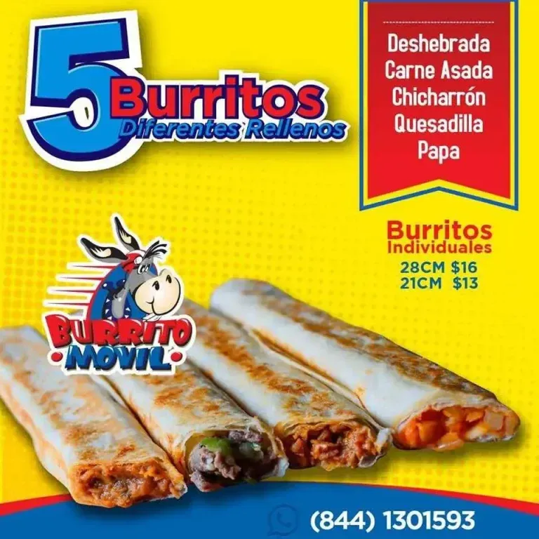 Burrito Movil Burritos Menú