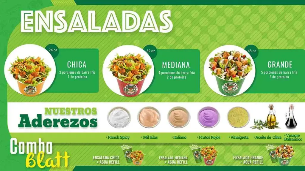 Blatt Salat Haus Complementos Menú y Precios