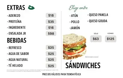 Fresh Salads Bebidas Menú Precio