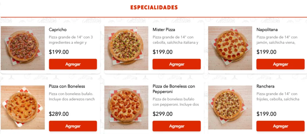 Mister Pizza Especialidades Con Precios