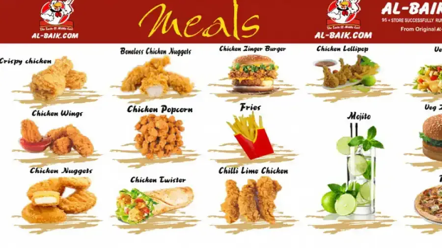Albaik Mariscos Menú