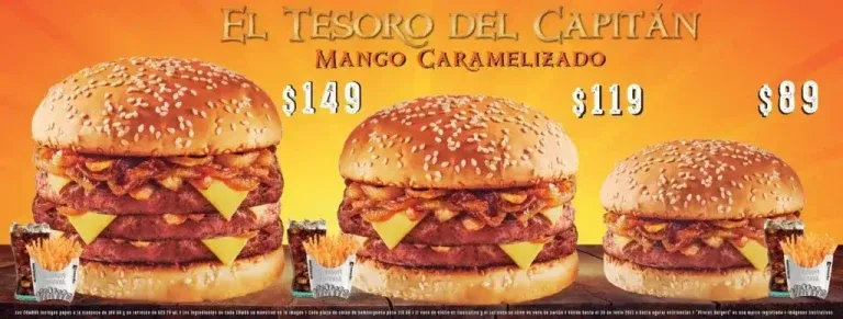 Pirates Burgers Hamburguesa Individual Menú