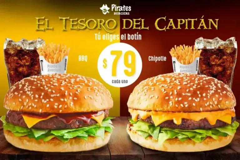 Pirates Burgers Menú Hamburguesas