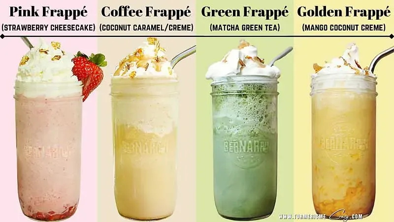 Tierra Garat Frappés menu