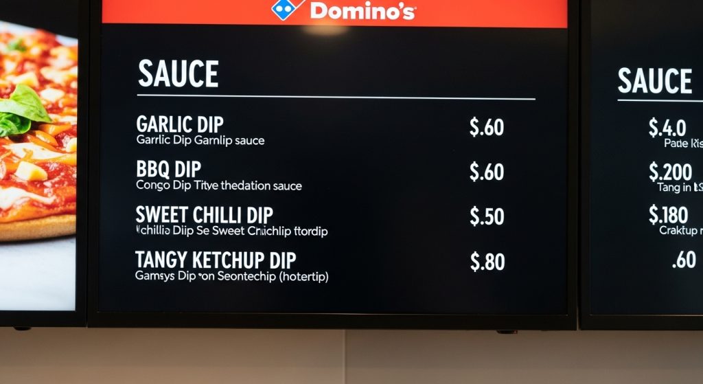 Domino’s Pizza Precios – Salsas Menú